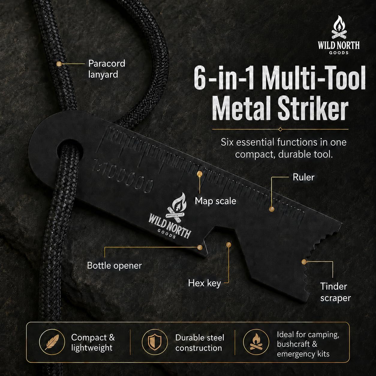 Fire Starter Kit - Ferro Rod, Striker, Tinder Rope, Bellow & Bag