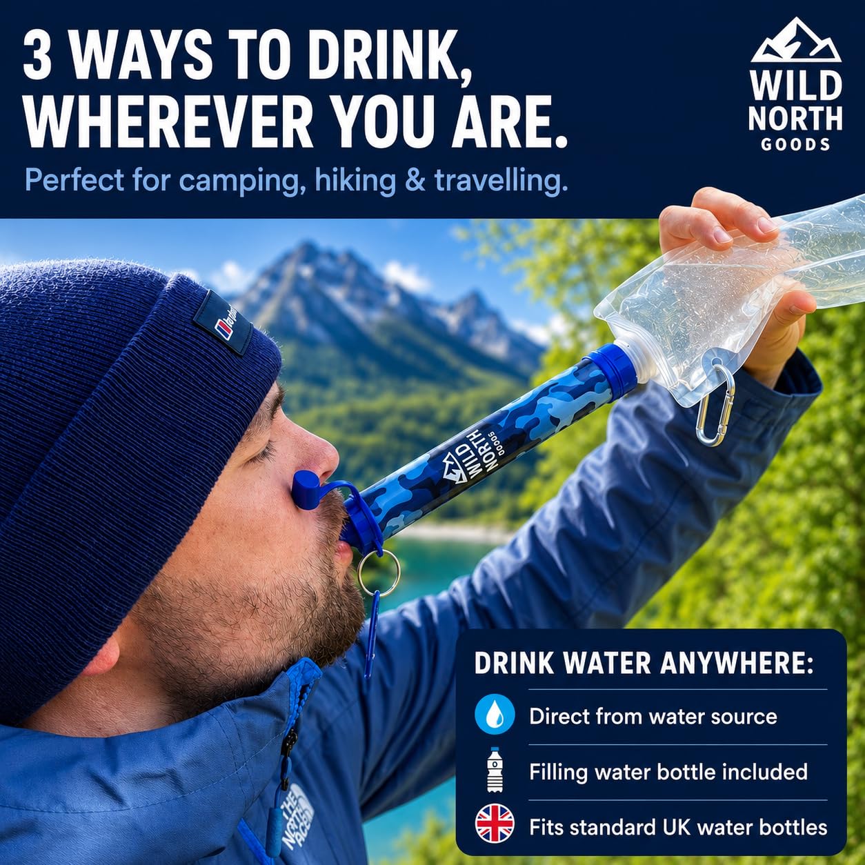 2 Pack Portable Water Filter Straws
