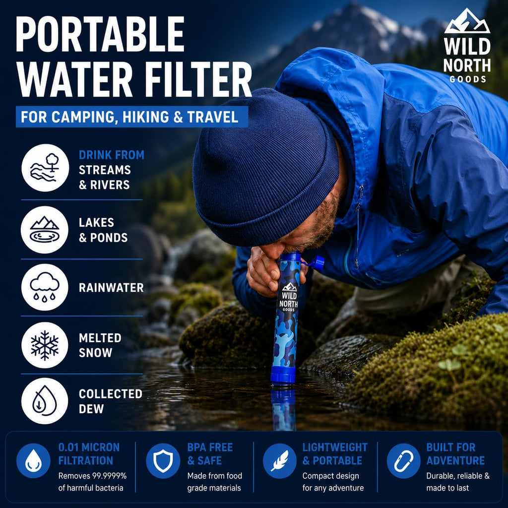 2 Pack Portable Water Filter Straws