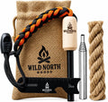 Fire Starter Kit - Ferro Rod, Striker, Tinder Rope, Bellow & Bag